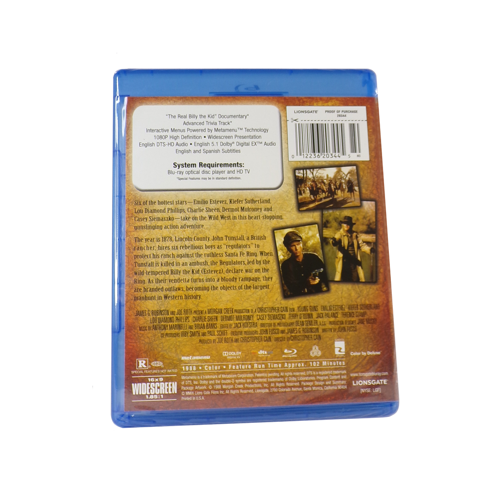 YOUNG GUNS (1988) Blu-ray (2009, Lionsgate)