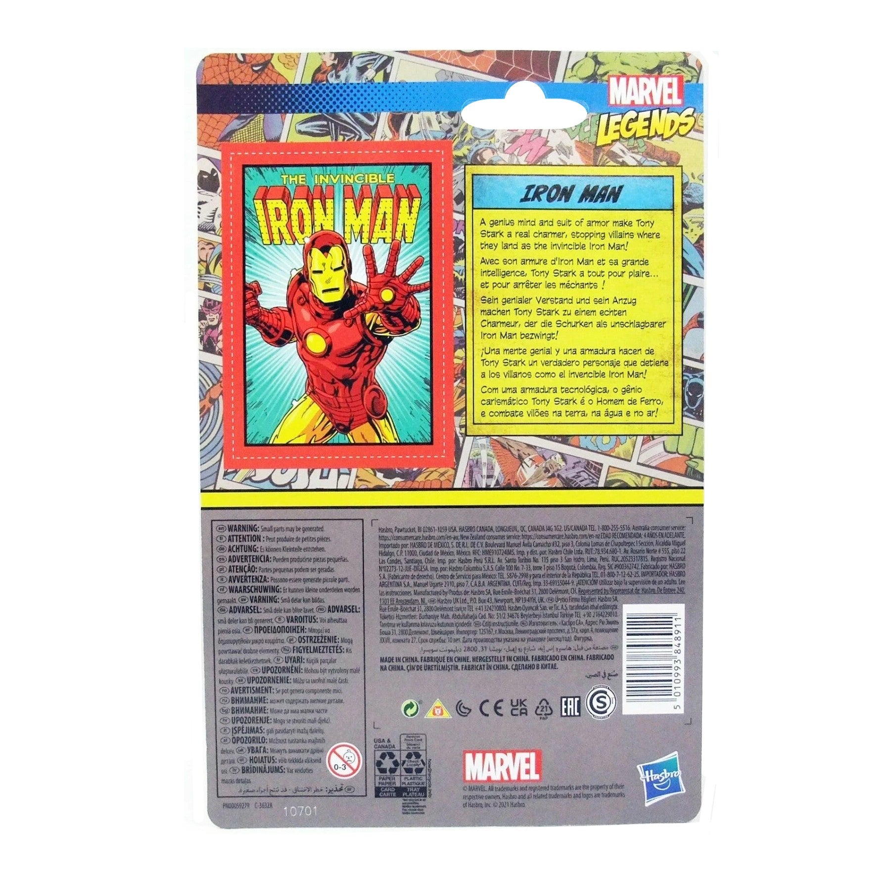 Marvel Legends Retro- The Invincible Iron Man- Kenner 3.75-inch Action Figure