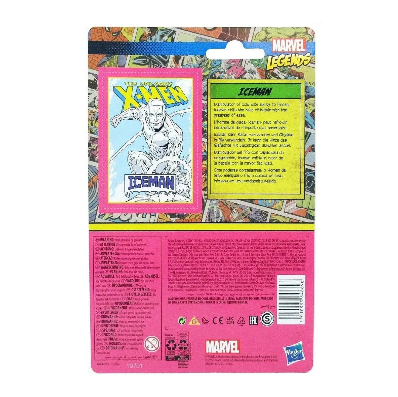 Marvel Legends Retro X-Men- Iceman- Kenner 3.75-inch Carded Action Figure