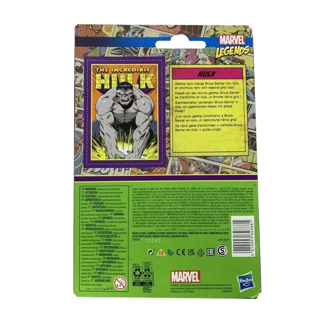 Marvel Legends Retro- Grey Hulk- Kenner 3.75-inch Carded Action Figure