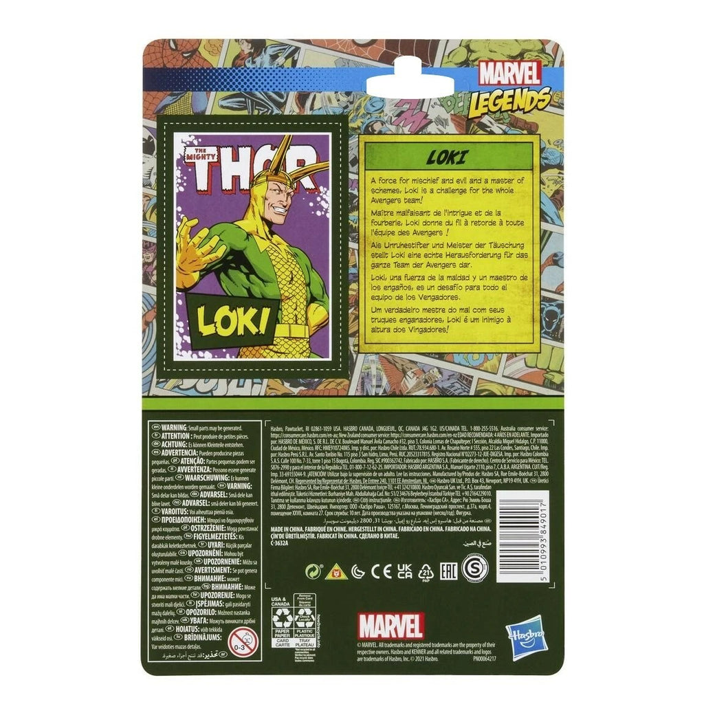 Marvel Legends Retro Mighty Thor- Loki- Kenner 3.75-inch Carded Action Figure