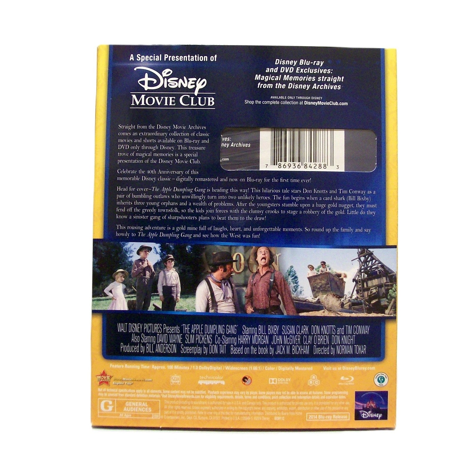 THE APPLE DUMPLING GANG (1975) 40th Anniversary Edition Blu-ray (2014, Disney)