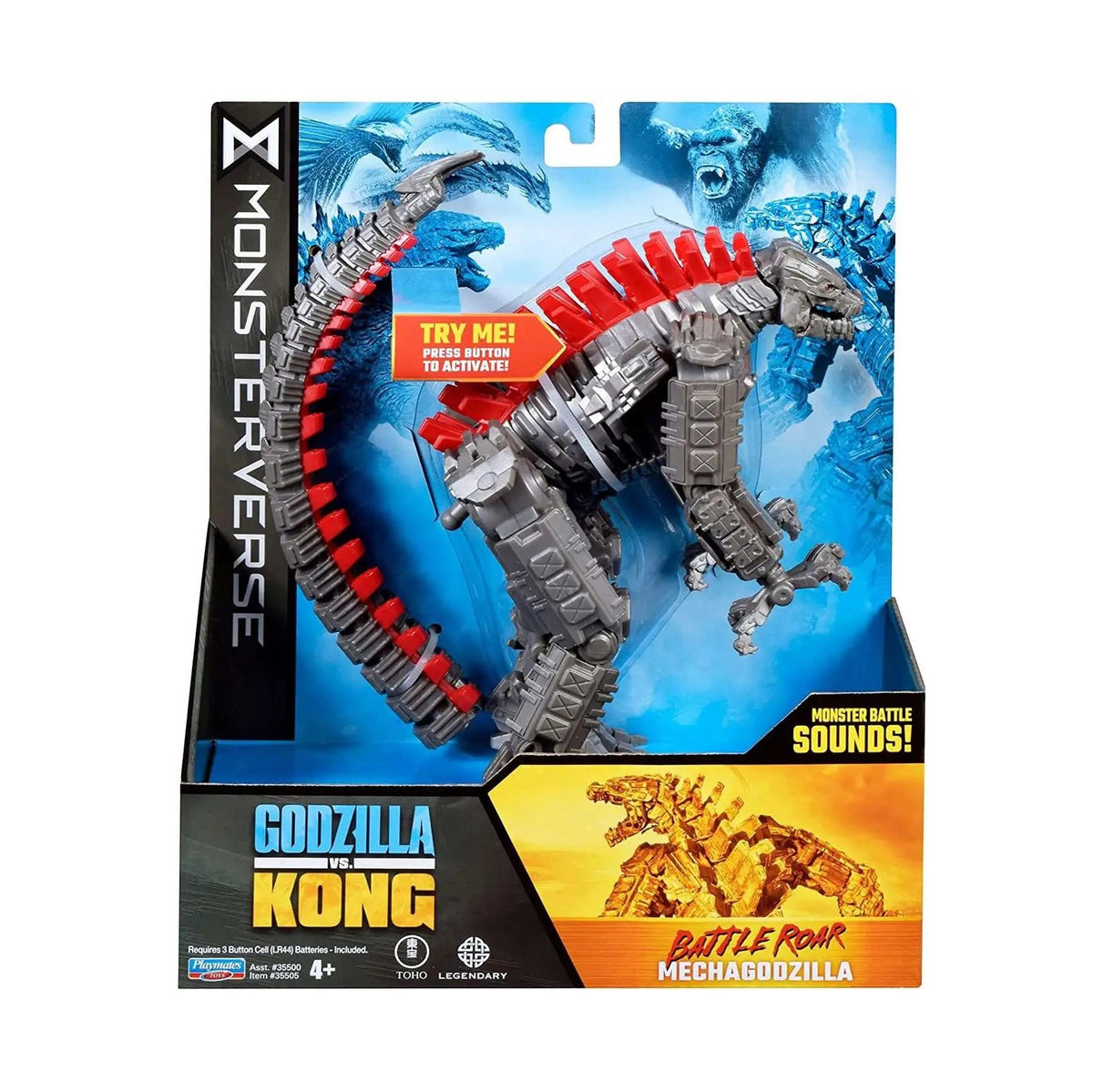 Playmates Godzilla vs. Kong- Battle Roar MechaGodzilla- Deluxe 7" Action Figure with Battle Sounds!