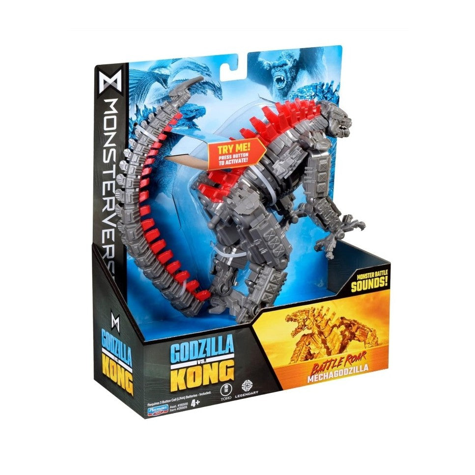 Playmates Godzilla vs. Kong- Battle Roar MechaGodzilla- Deluxe 7" Action Figure with Battle Sounds!
