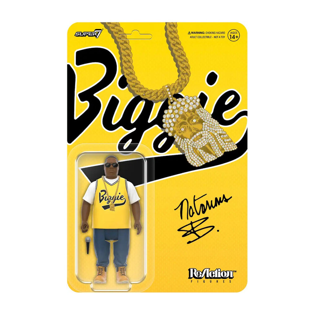 Super7 The Notorious B.I.G.- Biggie (Yellow Jersey Ver.)- ReAction Figure
