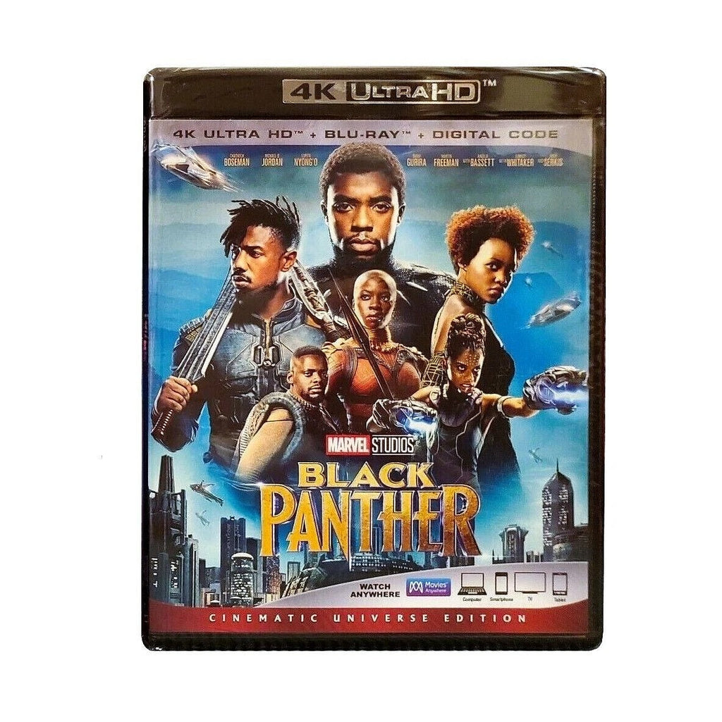 BLACK PANTHER (2018) 4K Ultra HD +Blu-ray + Digital Code (2018, Marvel Studios, Buena Vista)
