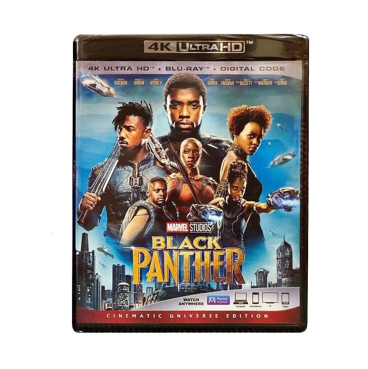 BLACK PANTHER (2018) 4K Ultra HD +Blu-ray + Digital Code (2018, Marvel Studios, Buena Vista)