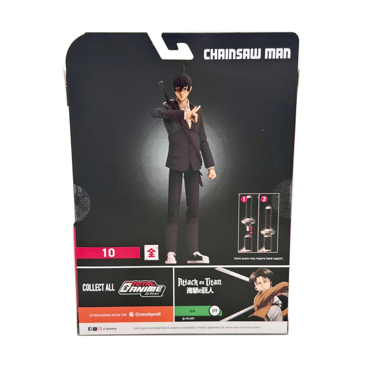 Jazwares Total Anime Chainsaw Man- Aki Hayakawa- Collectible Poseable Action Figure
