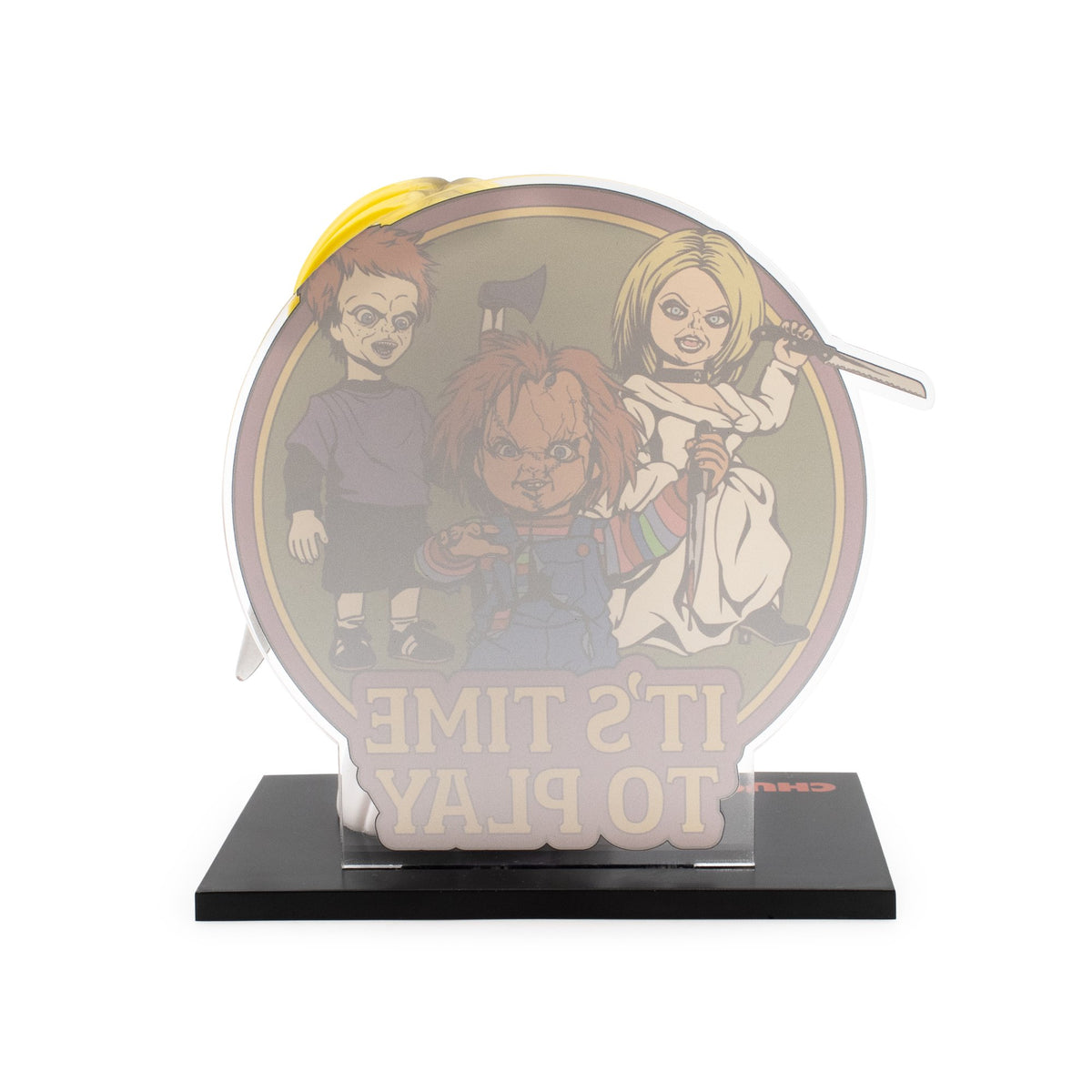 CultureFly FlyGuys Chucky- Tiffany- Collectible 4.5" Vinyl Figure with Acrylic Background