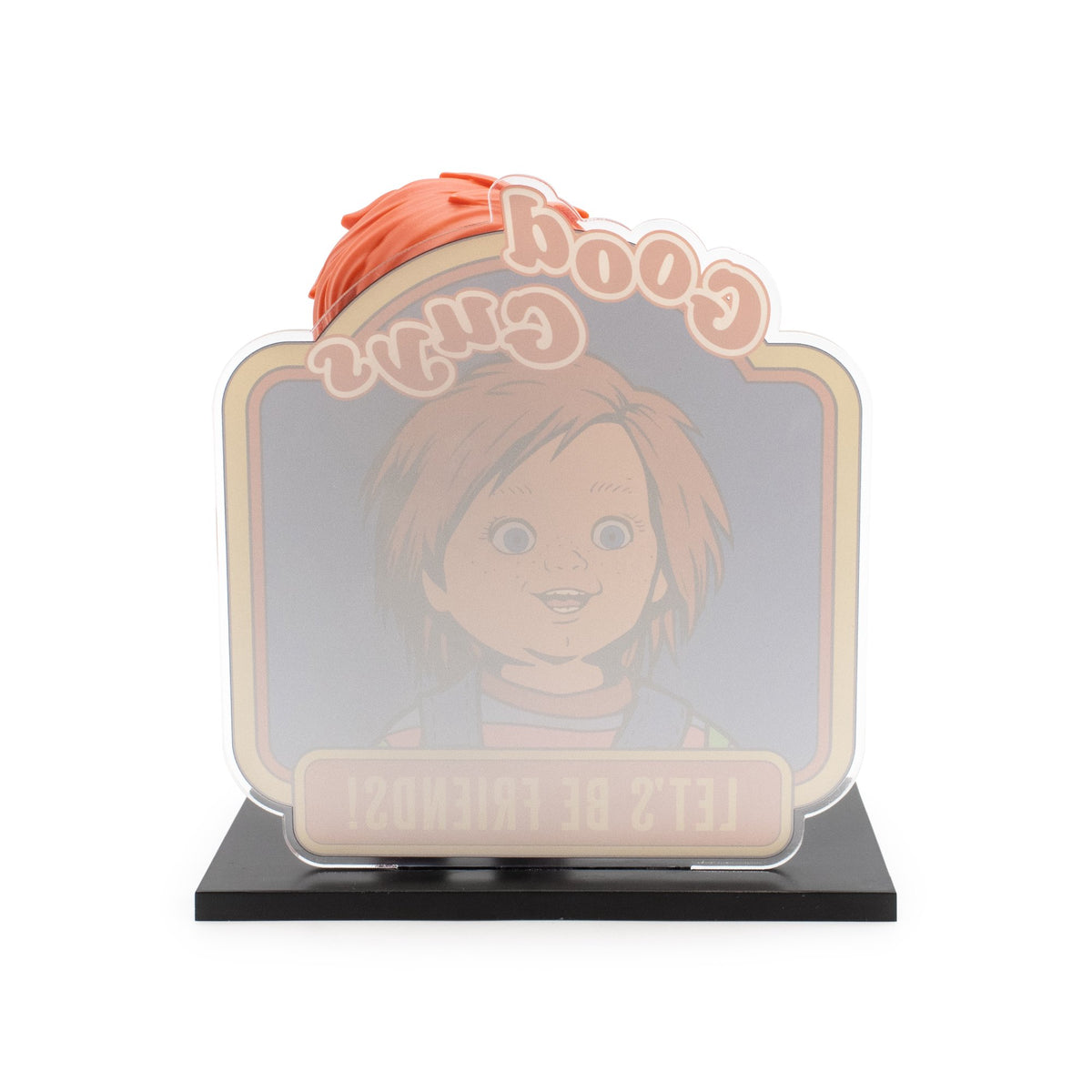 CultureFly FlyGuys Chucky- Chucky- Collectible 4.5" Vinyl Figure with Acrylic Background