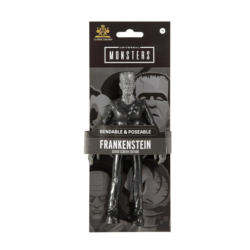 The Noble Collection Universal Monsters- Frankenstein (Silver Screen Edition)- Bendable & Poseable 7" Tall BendyFig