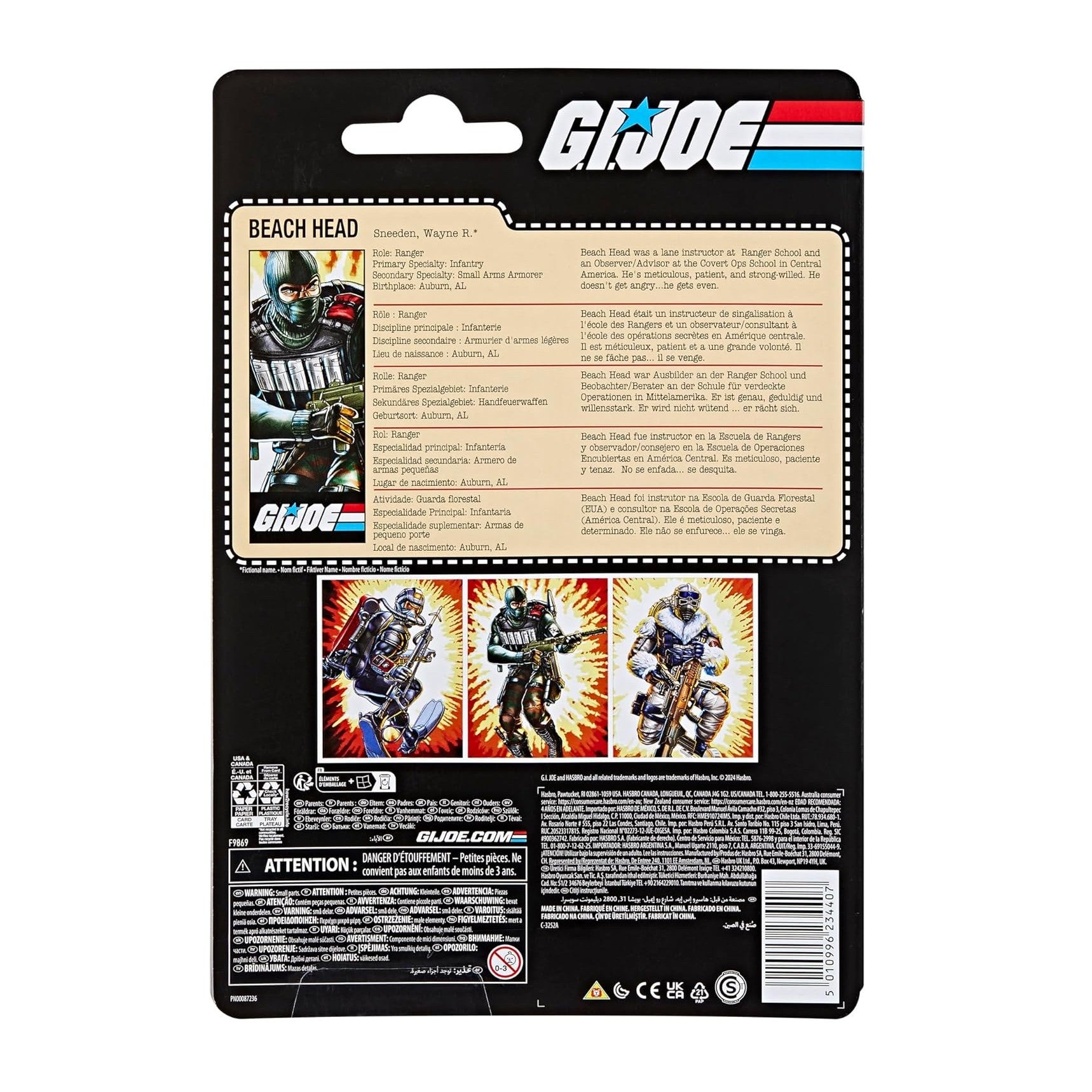 G.I. Joe Classified Series Retro Cardback, Beach Head, Collectible 6-Inch Action Figure