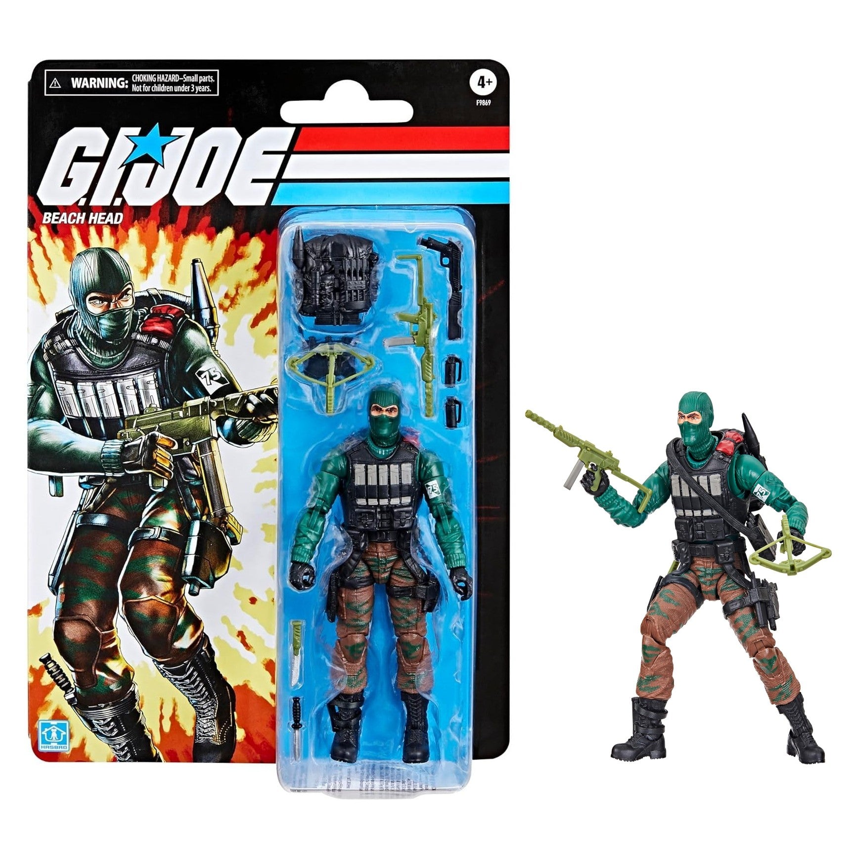 G.I. Joe Classified Series Retro Cardback, Beach Head, Collectible 6-Inch Action Figure