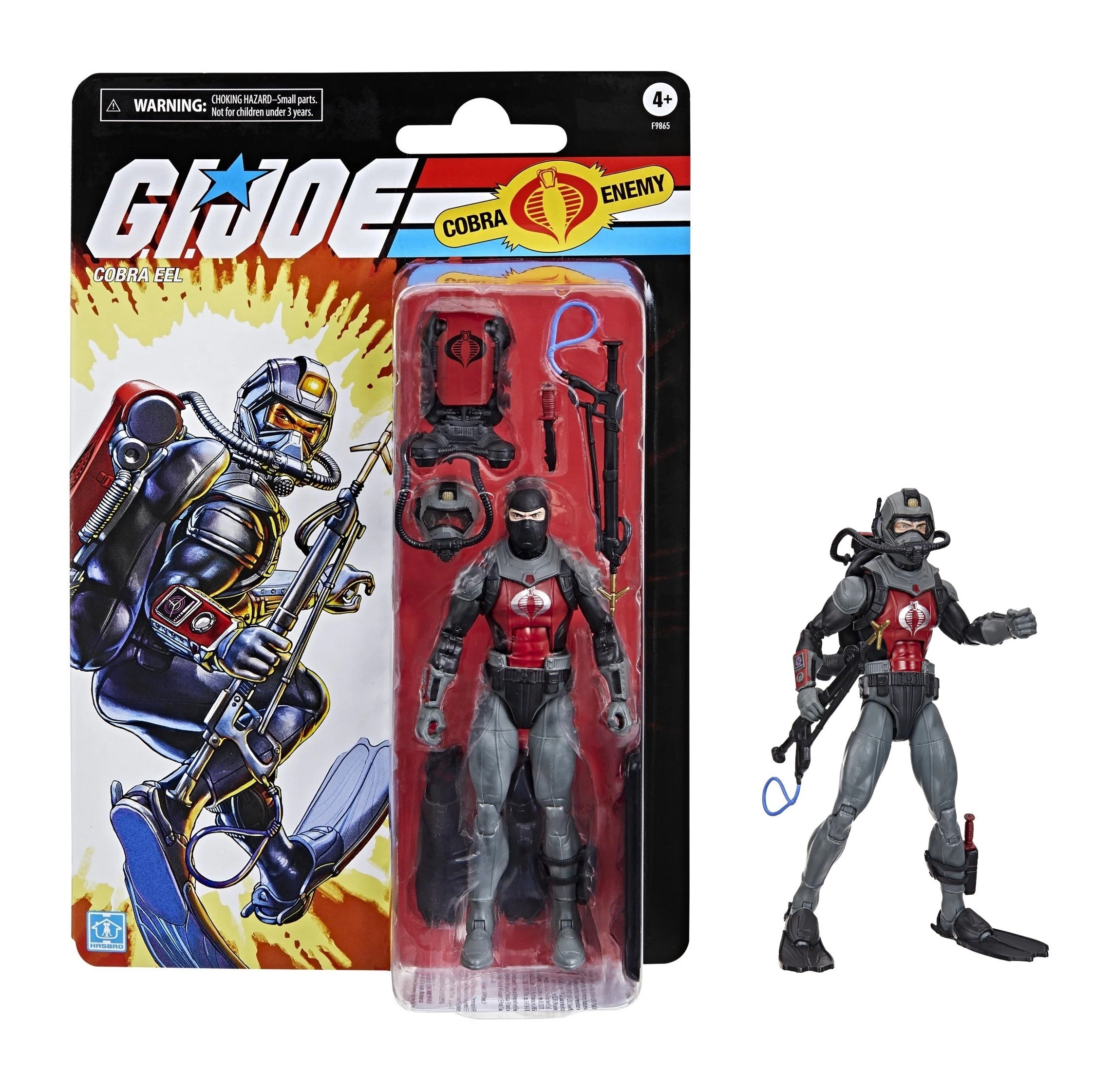 G.I. Joe Classified Series Retro Cardback, Cobra Eel, 6” Action Figure