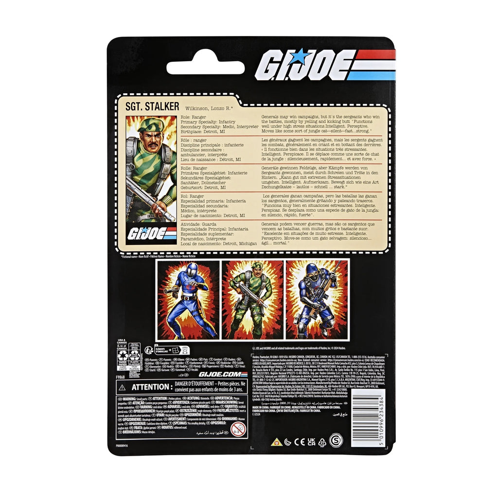 G.I. Joe Classified Series Retro Cardback, Sgt. Stalker, 6” Action Figure