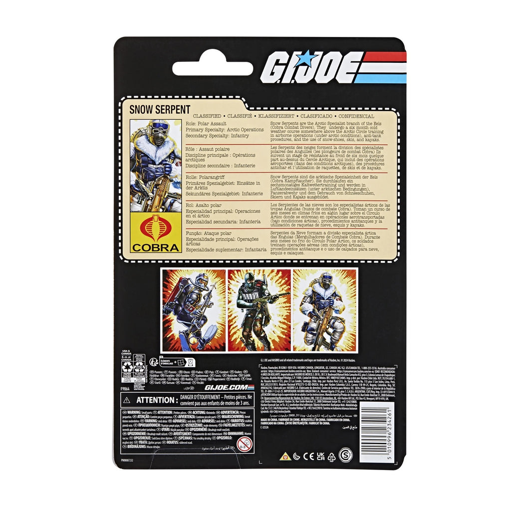 G.I. Joe Classified Series Retro Cardback, Snow Serpent, 6 Action Figure