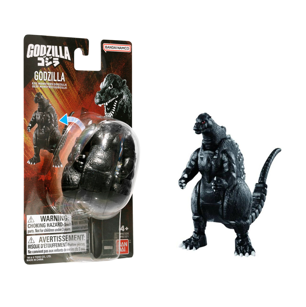 Bandai Namco Godzilla Transforming Egg Monsters- Godzilla- Collectible Figure