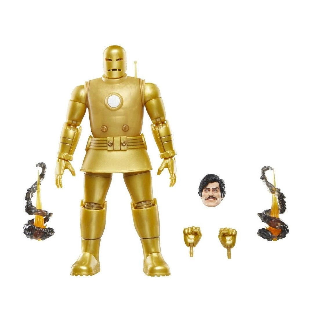 Marvel Legends Retro- Iron Man (Model 01- Gold)- 6" Collectible Carded Action Figure