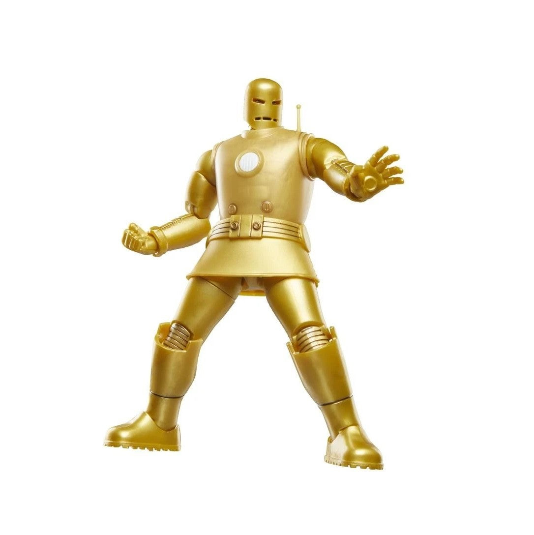Marvel Legends Retro- Iron Man (Model 01- Gold)- 6" Collectible Carded Action Figure