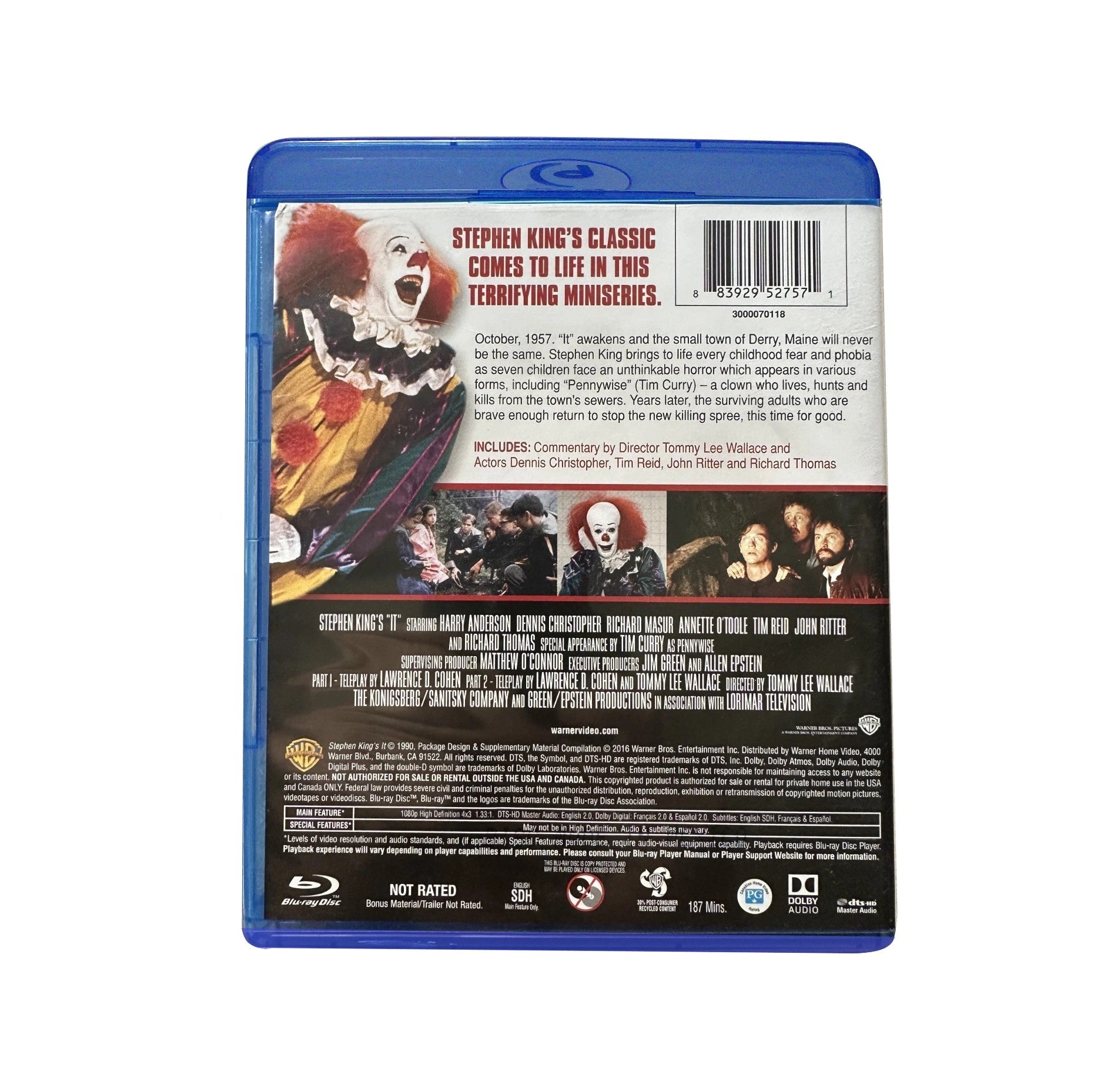IT (1990) Blu-ray (2016, Warner Bros)