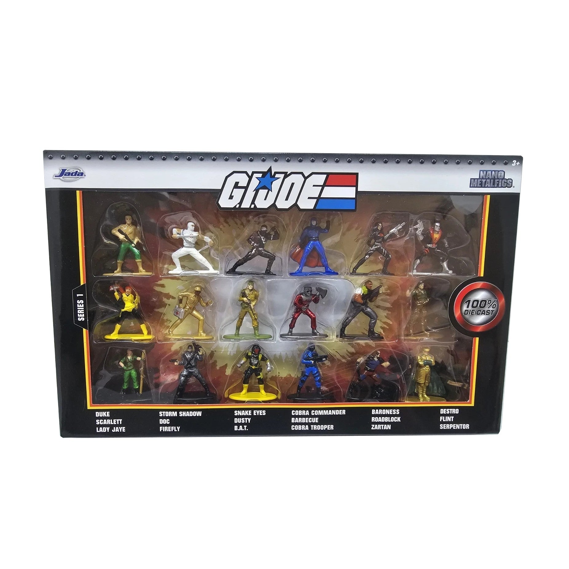 Jada Toys Nano Metalfigs- G.I. Joe- 18 piece 1.65-inch Diecast Metal Figures Pack