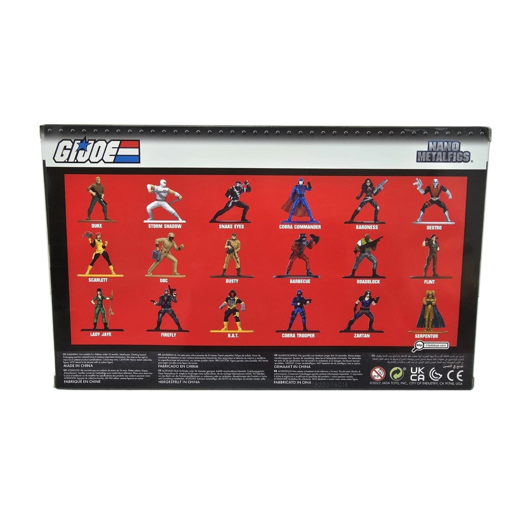 Jada Toys Nano Metalfigs- G.I. Joe- 18 piece 1.65-inch Diecast Metal Figures Pack