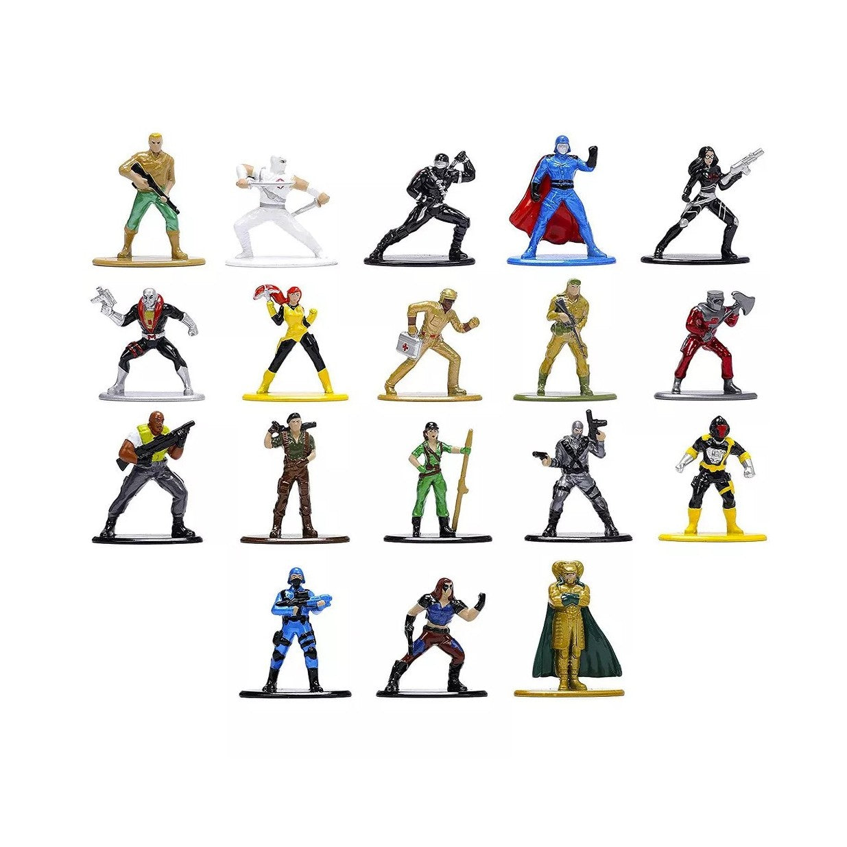 Jada Toys Nano Metalfigs- G.I. Joe- 18 piece 1.65-inch Diecast Metal Figures Pack