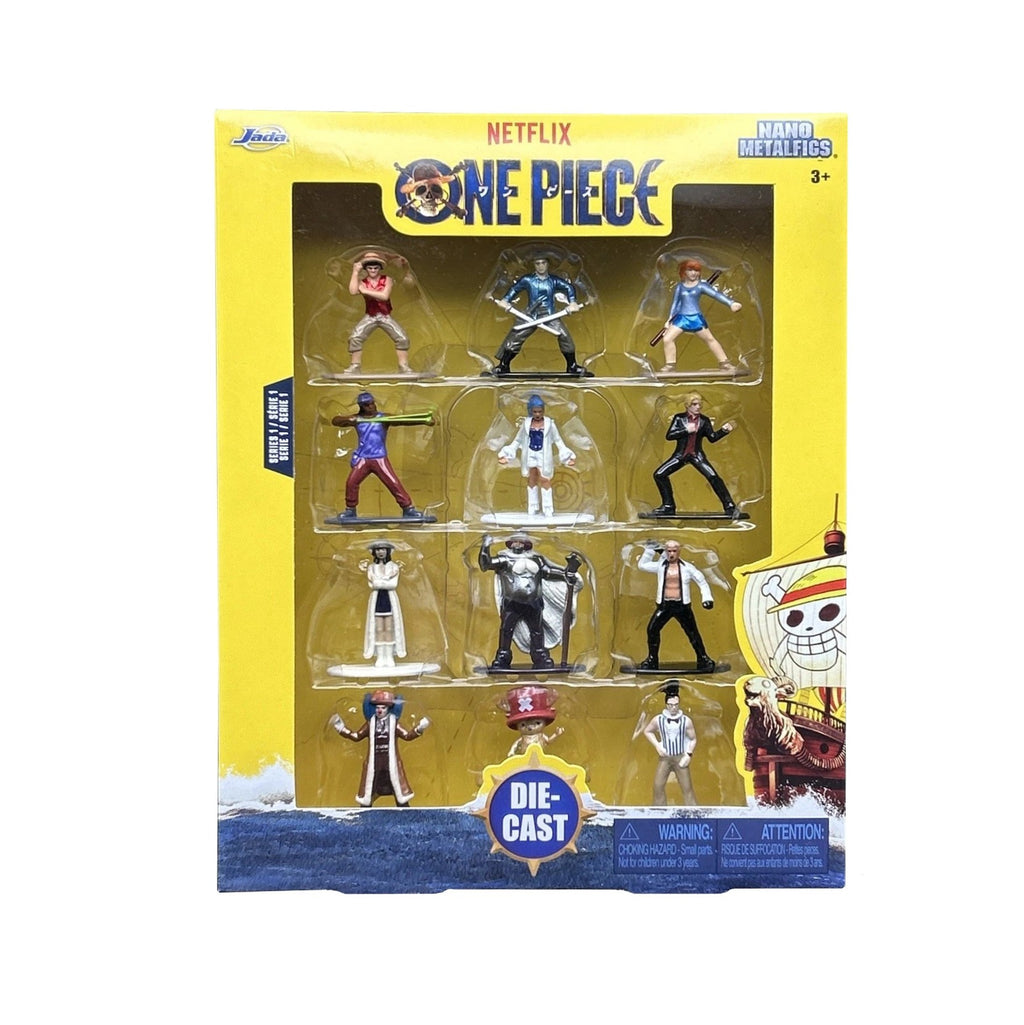 Jada Toys Netflix One Piece Nano MetalFigs Collectible Die-Cast 1.65" 12-Pack Figure Set