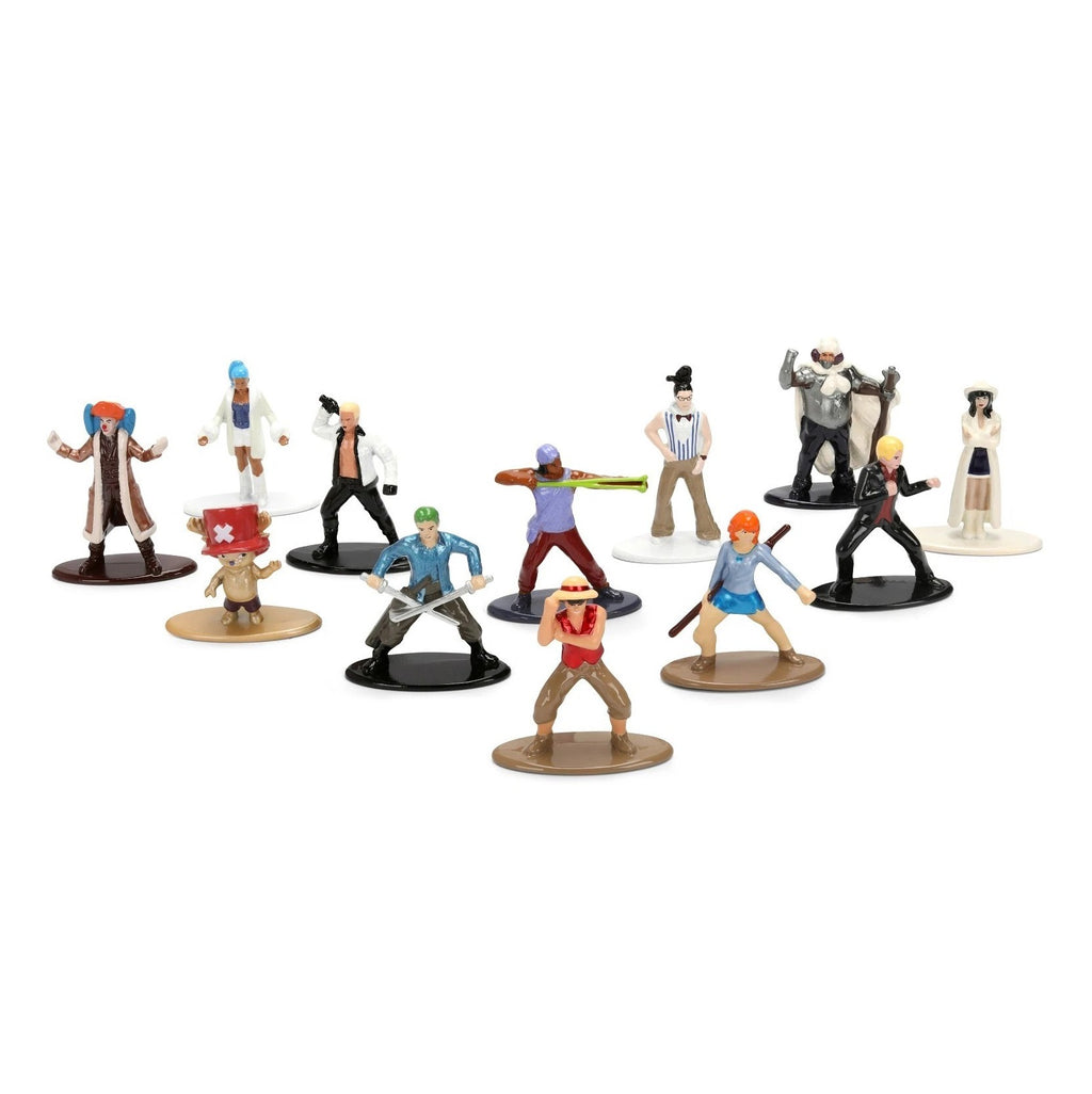 Jada Toys Netflix One Piece Nano MetalFigs Collectible Die-Cast 1.65" 12-Pack Figure Set