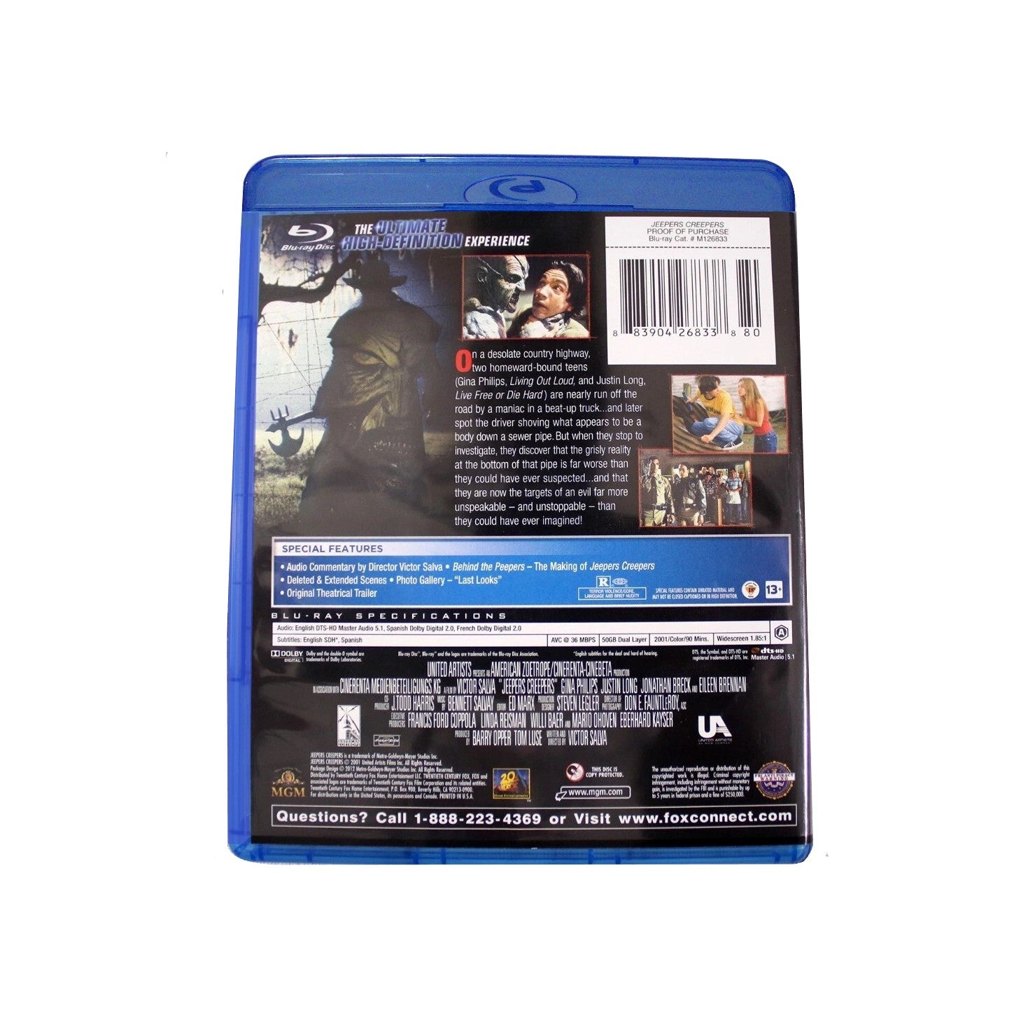 JEEPERS CREEPERS (2001) Blu-ray (2012, MGM/20th Century Fox)