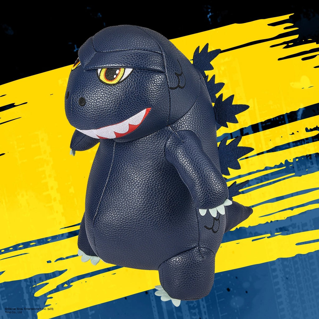 Kidrobot Premium Vegan Leather Plush- Godzilla- 13" Blue Metallic Edition Collectible