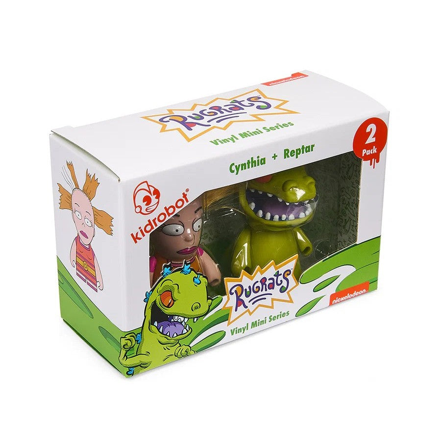 Kidrobot Rugrats- Cynthia and Reptar- 3-inch Vinyl 2-pack