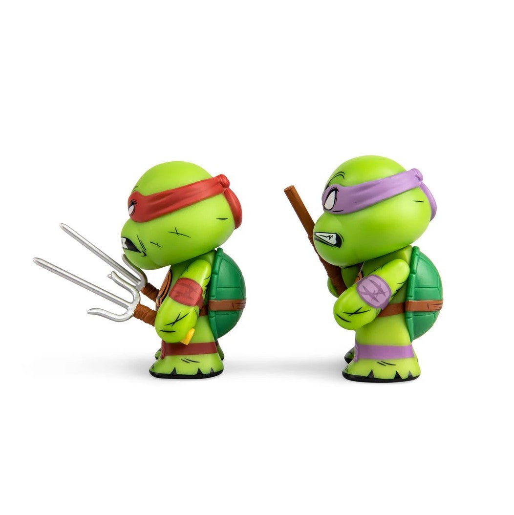 Kidrobot Teenage Mutant Ninja Turtles- Raphael and Donatello- 3-inch Vinyl 2-pack