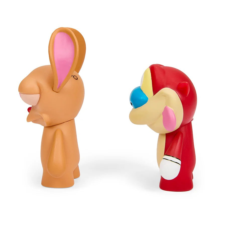 Kidrobot- Ren and Stimpy- 3-inch Vinyl 2-pack