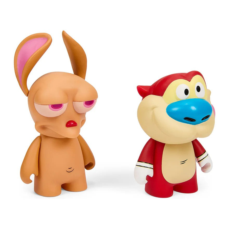 Kidrobot- Ren and Stimpy- 3-inch Vinyl 2-pack