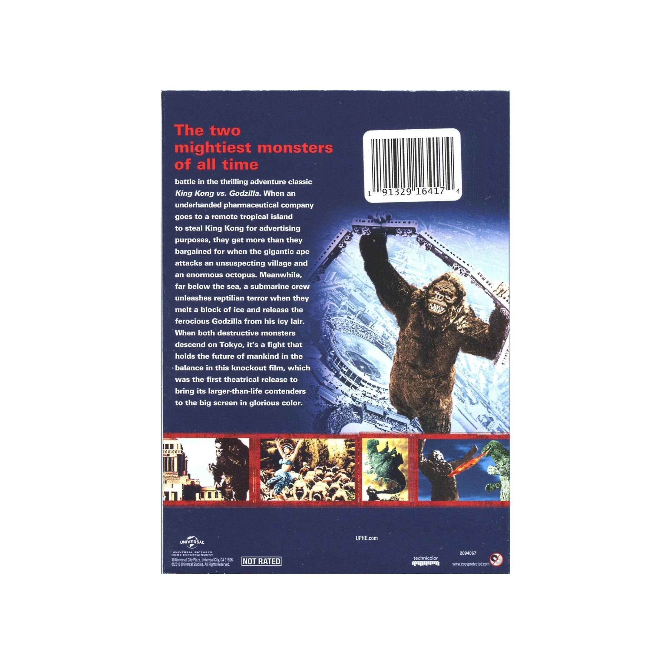 KING KONG VS. GODZILLA (1963) DVD (2018, Universal) with Collectible Vintage Art Series Slipcover