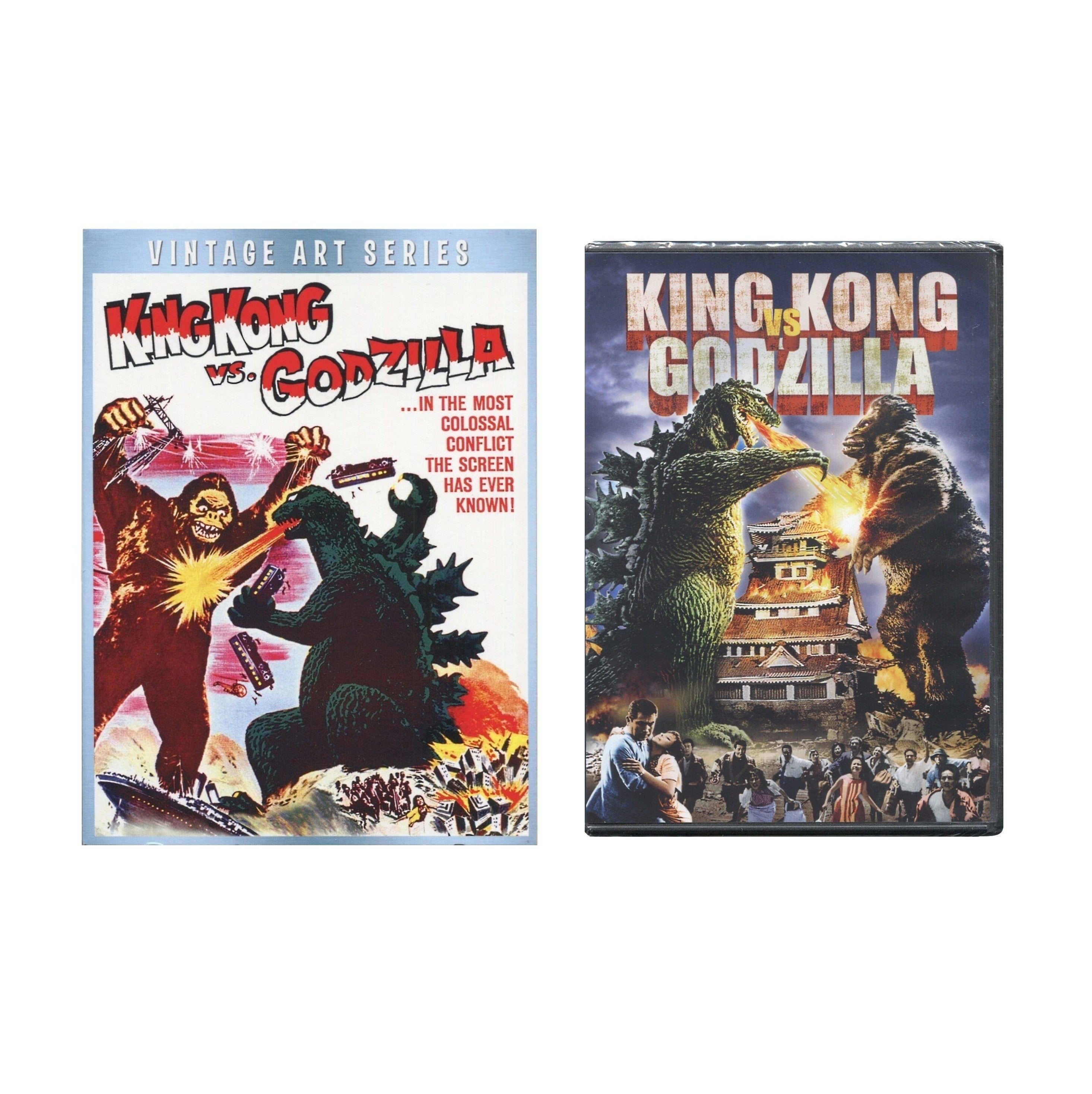 KING KONG VS. GODZILLA (1963) DVD (2018, Universal) with Collectible Vintage Art Series Slipcover