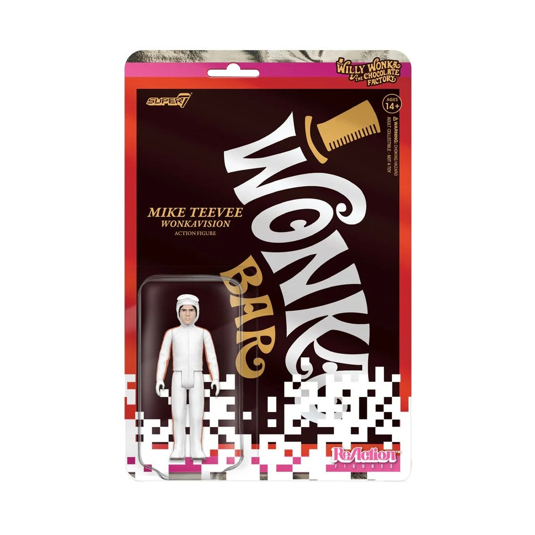 Super7 Willy Wonka and the Chocolate Factory- Mike TeeVee (White Suit)- 3.75-inch ReAction Figure