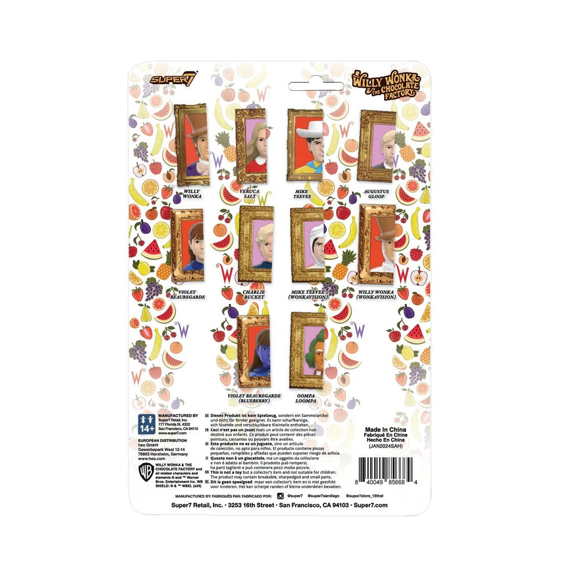Super7 Willy Wonka and the Chocolate Factory- Mike TeeVee (White Suit)- 3.75-inch ReAction Figure