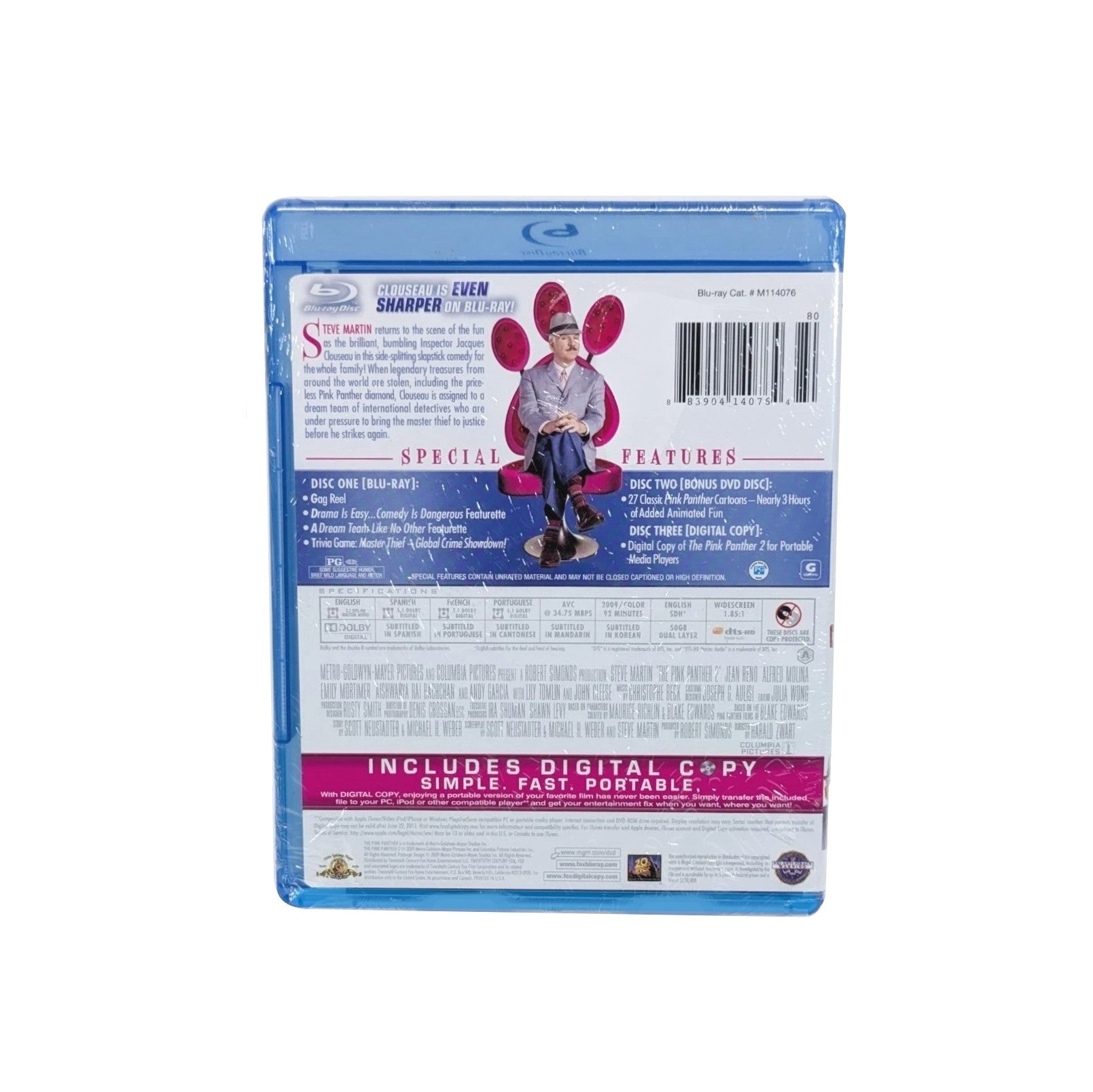 THE PINK PANTHER 2 (2009) Blu-ray + DVD (2009, 20th Century Fox)
