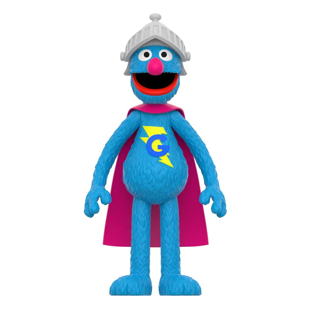Super7 Sesame Street Wave 02 Blind Box ReAction Figure- Super Grover - 3.75" with Accessory