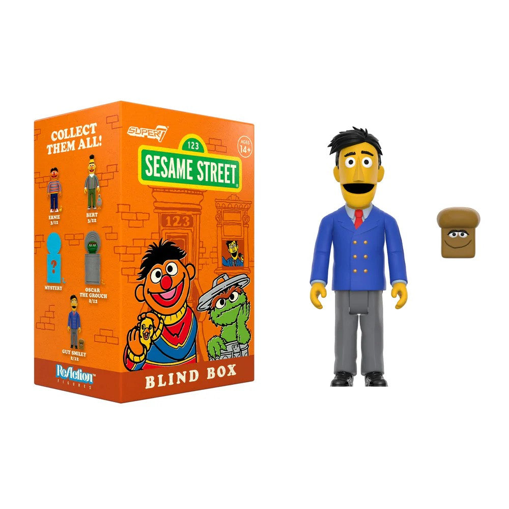 Super7 Sesame Street Wave 03 Blind Box ReAction Figure- Guy Smiley - 3.75" with Accessory