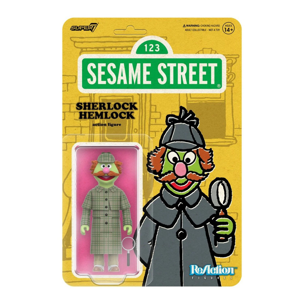 Super7 Sesame Street Wave 03 ReAction Figure-Sherlock Hemlock - 3.75" with Accessory