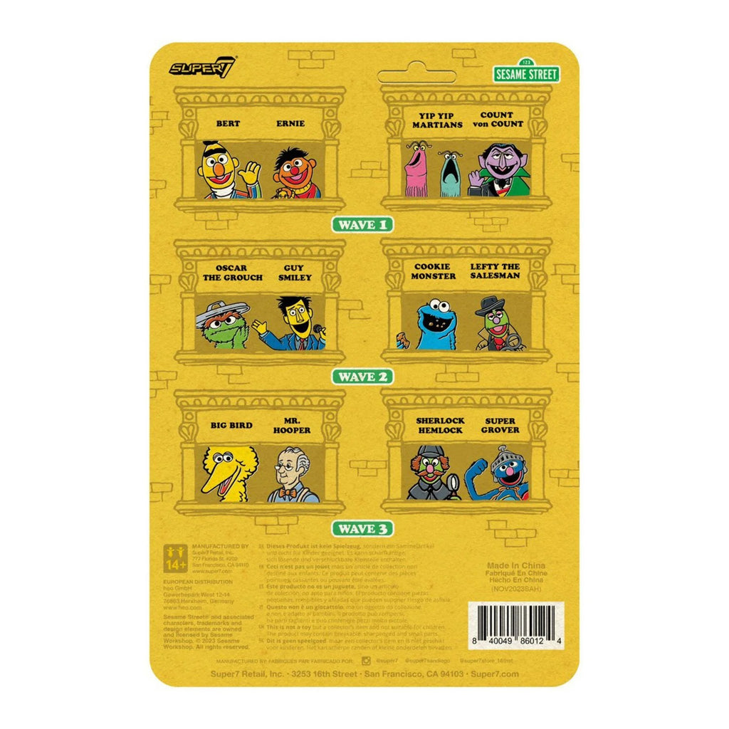 Super7 Sesame Street Wave 03 ReAction Figure-Sherlock Hemlock - 3.75" with Accessory
