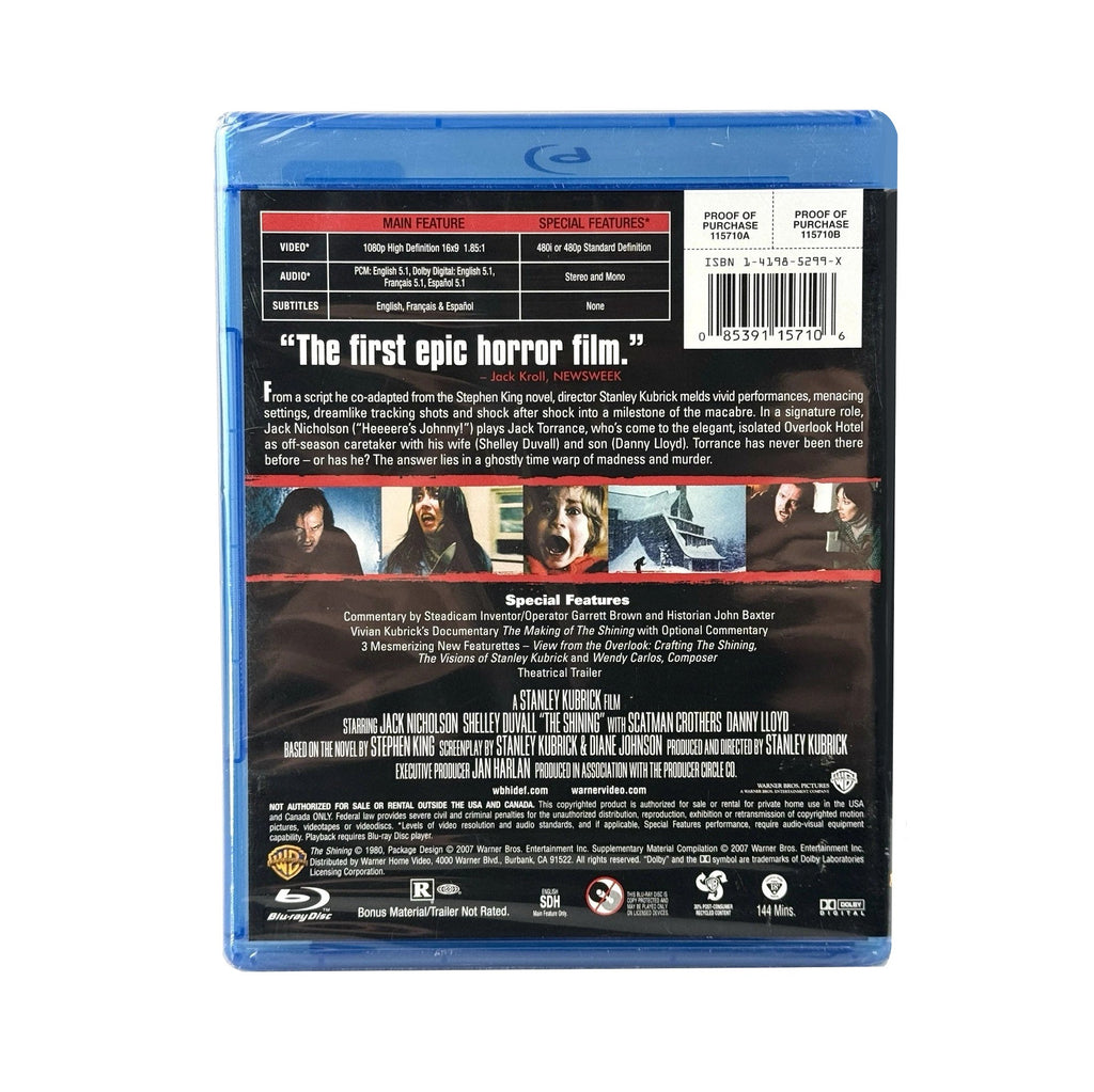 Stanley Kubrick's THE SHINING (1980) Blu-ray (2007, Warner Bros)