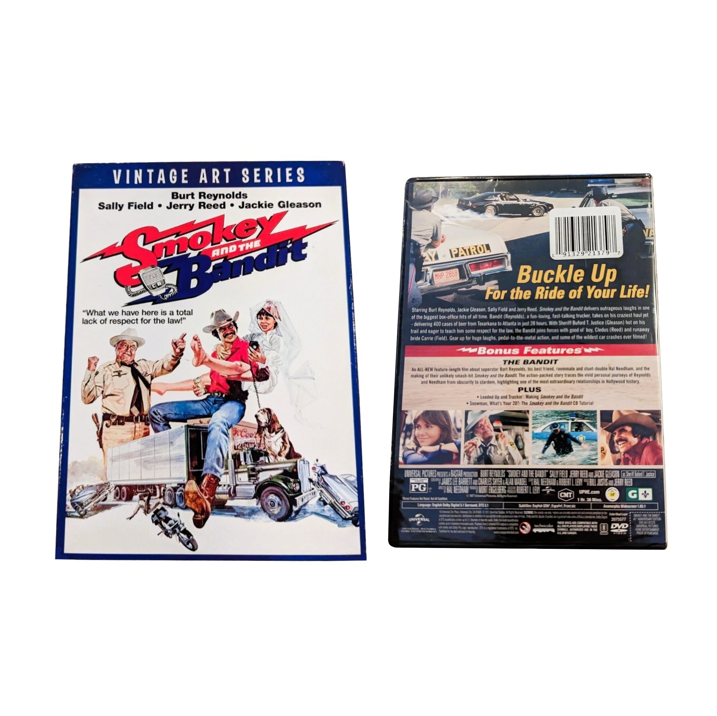 SMOKEY AND THE BANDIT (1977) DVD (2018, Universal) with Collectible Vintage Art Series Slipcover