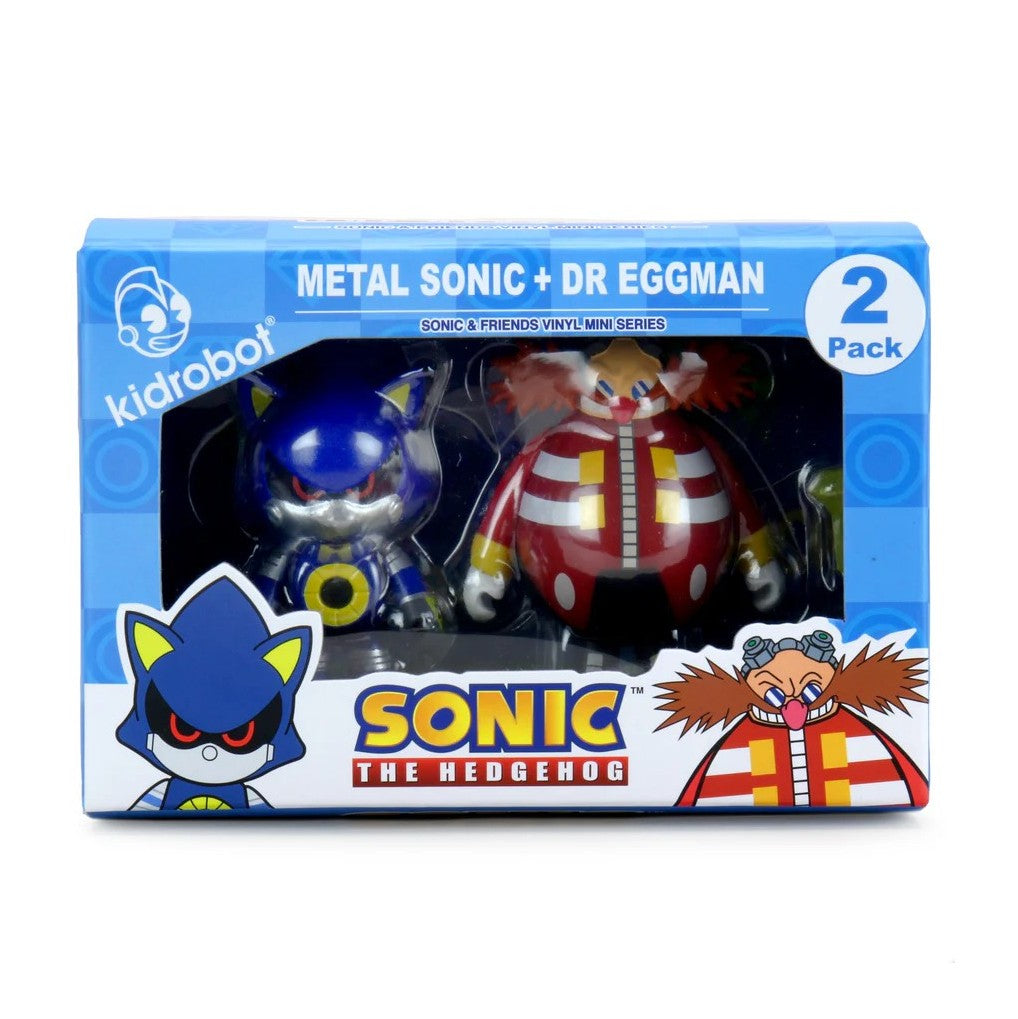 Kidrobot Sonic The Hedgehog- Metal Sonic and Dr. Eggman- 3-inch Vinyl 2-pack