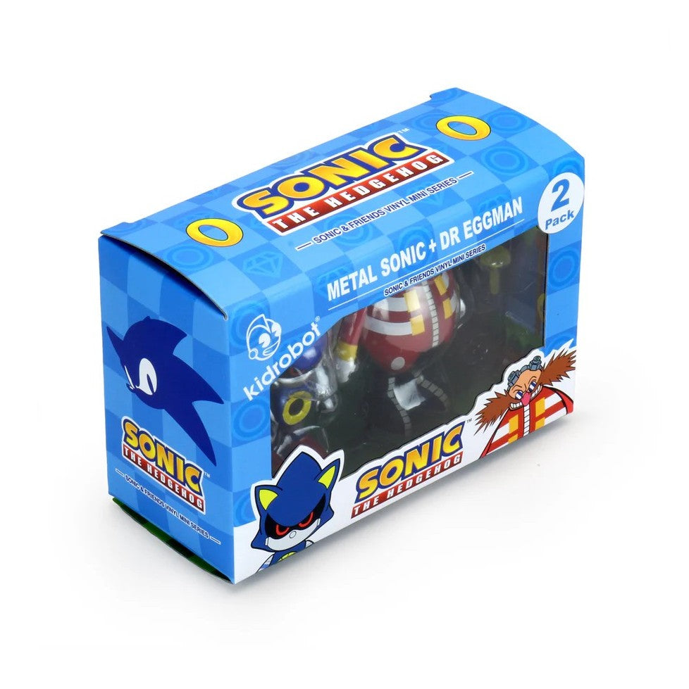 Kidrobot Sonic The Hedgehog- Metal Sonic and Dr. Eggman- 3-inch Vinyl 2-pack