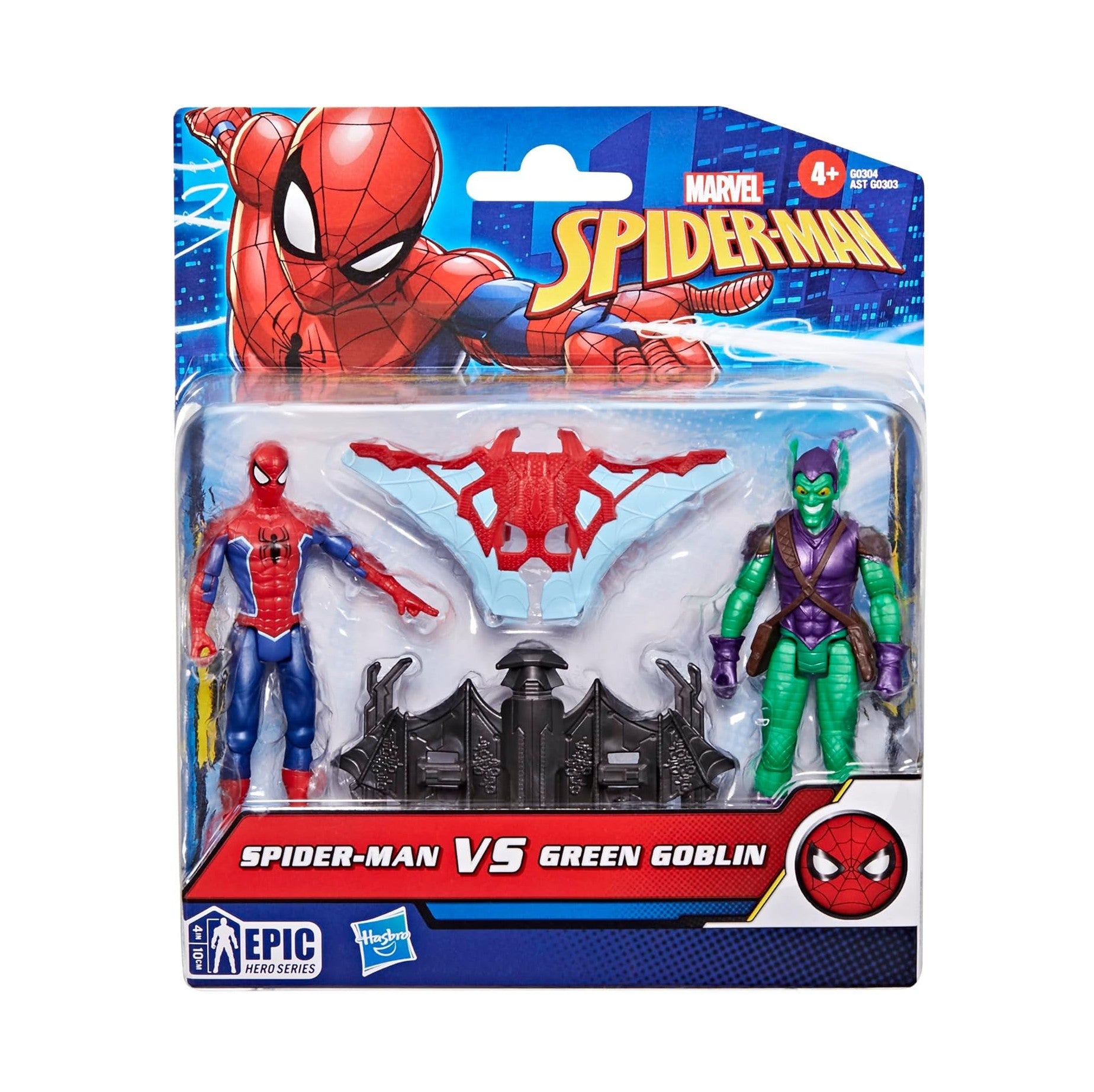 Marvel Spider-Man Epic Hero Series- Spider-Man vs. Green Goblin- Action Figure Set 2-pack