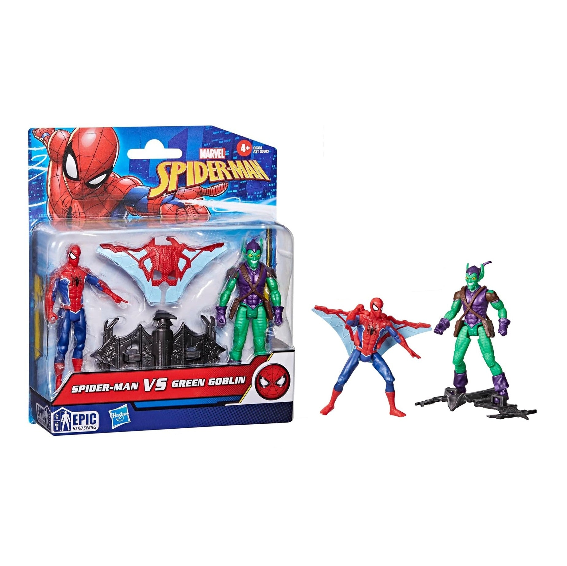 Marvel Spider-Man Epic Hero Series- Spider-Man vs. Green Goblin- Action Figure Set 2-pack